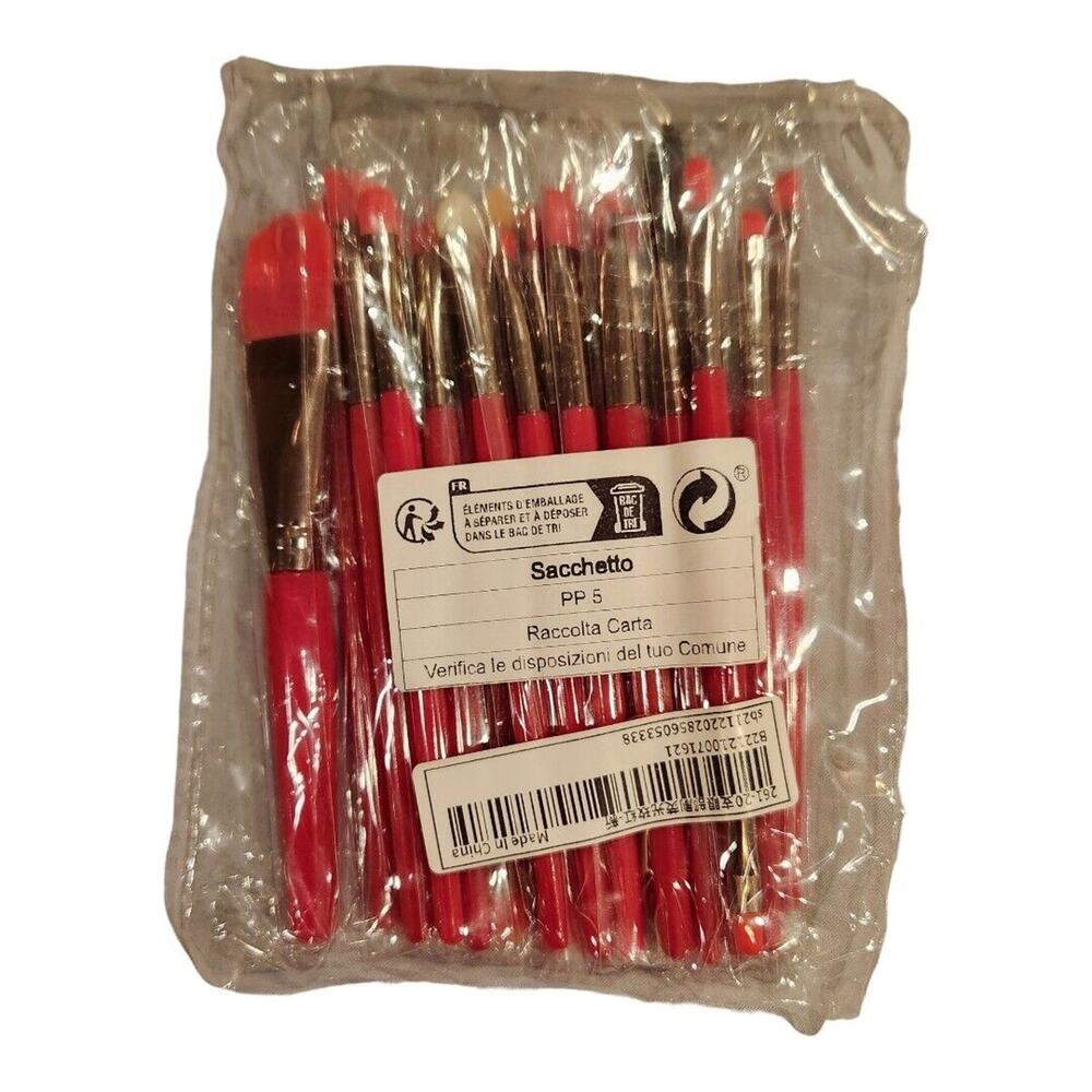Sacchetto Makeup Brushes 20 Small 6 Inch Pink Individual Wrapped New Sealed Bag